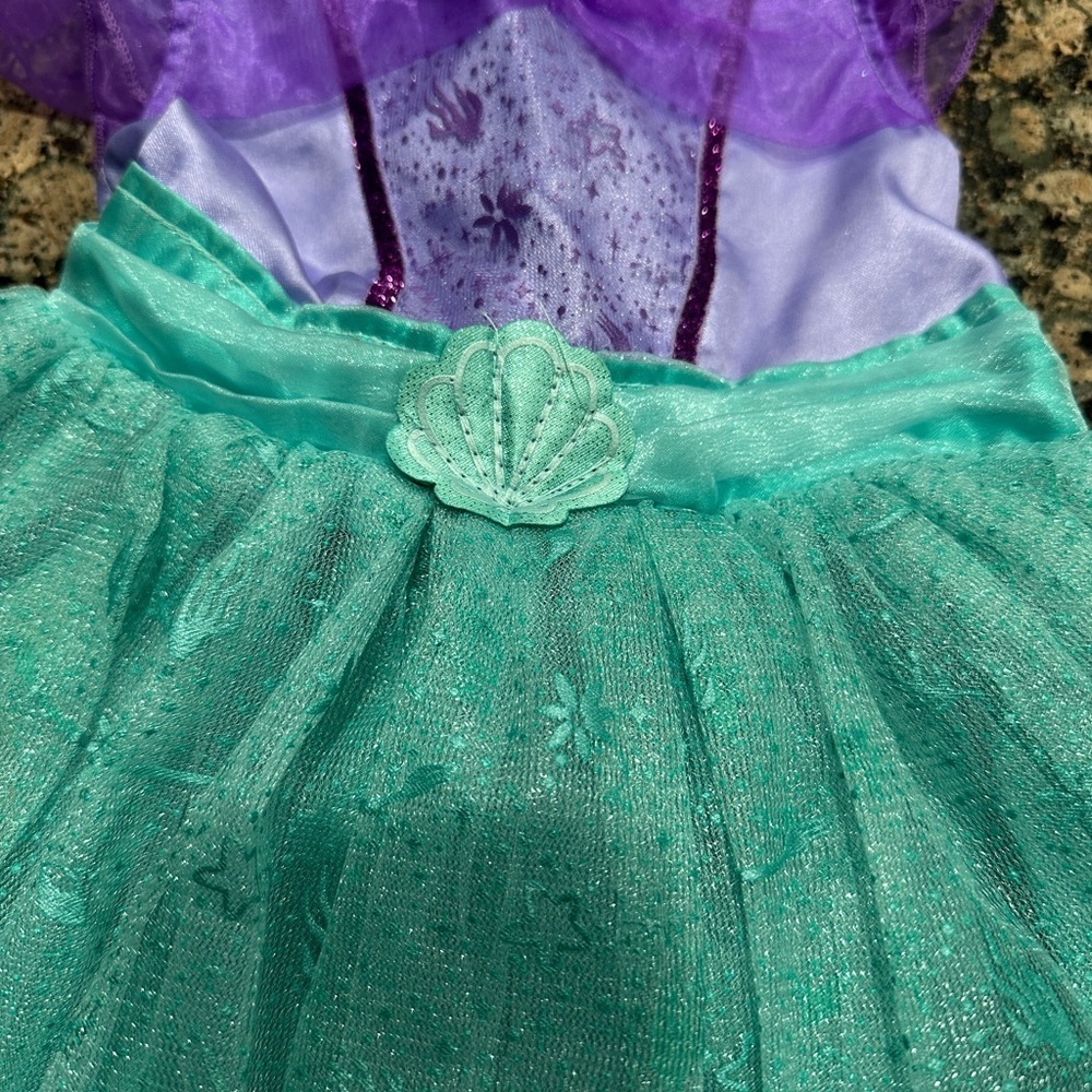 Disney Baby Ariel Costume Dress with Headband. Sz 6-12M - Picture 2 of 10